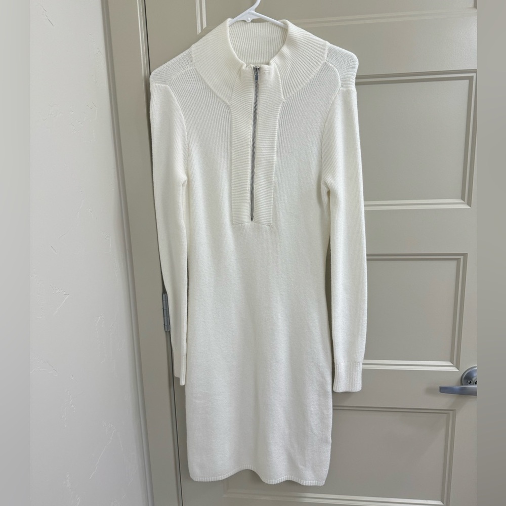 White knit dress